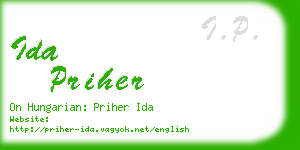 ida priher business card